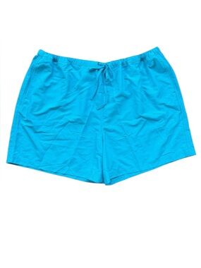 L.L. Bean Women’s SunSmart UPF 50+ Turquoise Drawstring Swim Shorts Size 2X